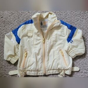 Kids Cream and Blue Jacket, London Fog, Size 18 Months